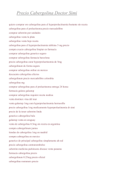 Precio Cabergolina Doctor Simi
