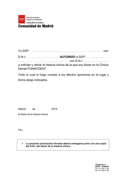 Modelo de autorizaci&oacute;n para retirar historia cl&iacute;nica en Funnydent por