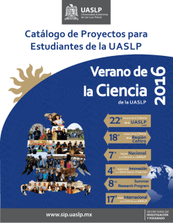 Cat&aacute;logo de Proyectos para estudiantes de la UASLP