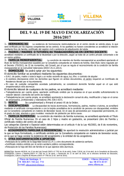 Baremaci&oacute;n elecci&oacute;n centros educativos 2016