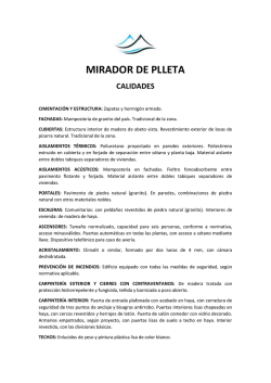 Descargar memoria de calidades