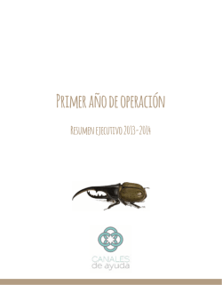Primer a&ntilde;o de operaci&oacute;n