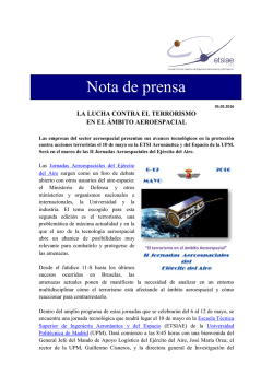 Nota - ETSIAE. - Universidad Polit&eacute;cnica de Madrid