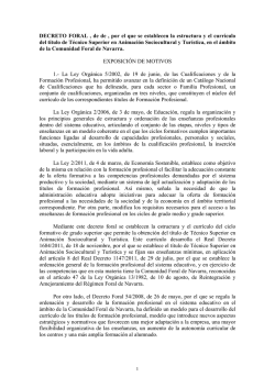 Proyecto de Decreto Foral