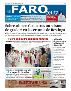 Sobresalto en Ceuta tras un se&iacute;smo de grado 2 en la cercan&iacute;a de