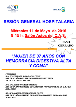 mujer de 37 a&ntilde;os con hemorragia digestiva alta y coma