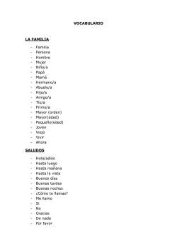 VOCABULARIO LA FAMILIA - Familia - Persona - Hombre