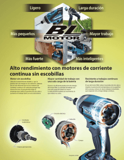 Alto rendimiento con motores de corriente continua sin escobillas