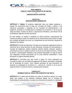 Reglamento de Dietas y Viaticos