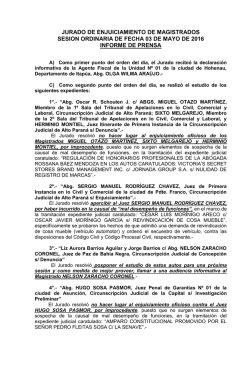 jurado de enjuiciamiento de magistrados sesion ordinaria de fecha