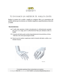 te enviamos un medidor de anillos gratis.