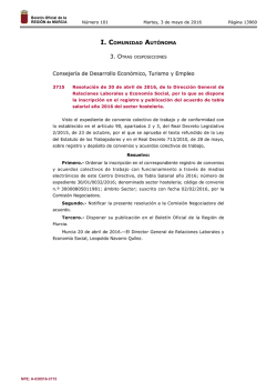 Publicaci&oacute;n n&uacute;mero 3715 del BORM n&uacute;mero 101 de 03/05/2016