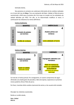 Menu Mayo 2016 - Colegio El Rebollet Oliva