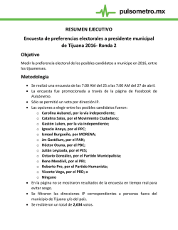 RESUMEN EJECUTIVO Encuesta de preferencias