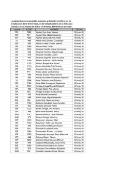 resultados de admisi&oacute;n a continuidad de estudios a ingenier&iacute;a