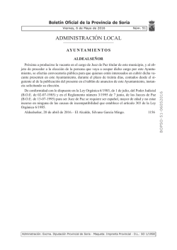 administraci&oacute;n local - Bolet&iacute;n Oficial de la Provincia de Soria