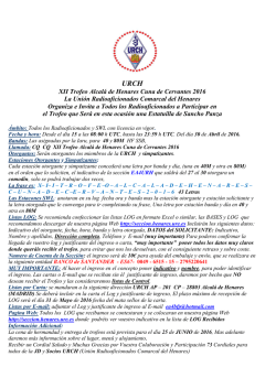 bases del trofeo - Union de radioaficionados Comarcal del Henares