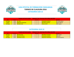 liga estatal de formacion chihuahua torneo de