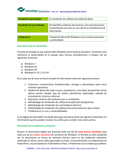 Unidad de aprendizaje: 2. Instalaci&oacute;n de software de redes de datos