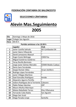 Seguimiento Alevin Masculino - Federaci&oacute;n C&aacute;ntabra de Baloncesto
