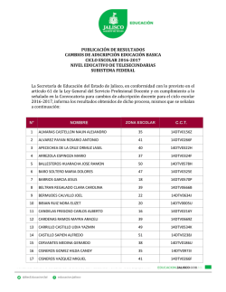 publicaci&oacute;n de resultados cambios de adscripci&oacute;n educaci&oacute;n basica