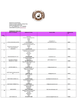 INDIA - world forum of food & wine