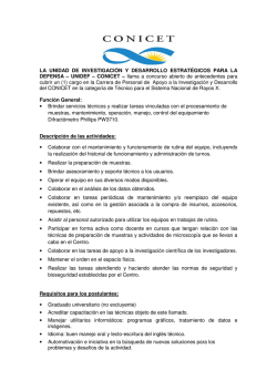 UNIDEF - Convocatorias