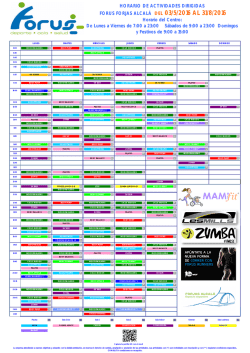 FORUS FORJAS ALCAL&Aacute; DEL 03/5/2016 AL 31/8/2016