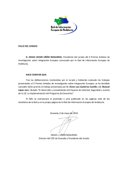 Fallo del Jurado - Red de Informaci&oacute;n Europea de Andaluc&iacute;a
