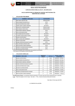 PER&Uacute; Ministerio del Interior Viceministerio de Gesti&oacute;n Institucional