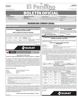 avisos de curso legal - Peruana
