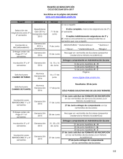 Tr&aacute;mites de Reinscripci&oacute;n - CCH Naucalpan
