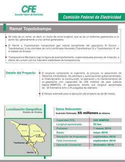 Ramal Topolobampo Comisi&oacute;n Federal de Electricidad