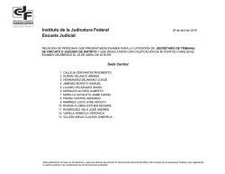 Lista de aprobados - Instituto de la Judicatura Federal
