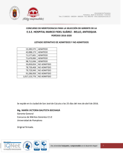 listado de admitidos y no admitidos