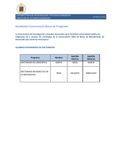 Beca de Manutenci&oacute;n extranjero - Vicerrector&iacute;a de Investigaci&oacute;n y