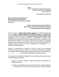 Usar hoja membretada de la organizaci&oacute;n solicitante