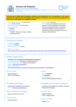 Anuncio de licitaci&oacute;n - Buscador de Concursos P&uacute;blicos y