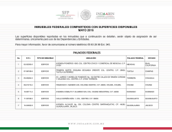relaci&oacute;n de superficies disponibles reportadas en