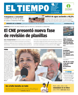 El CNE present&oacute; nueva fase de revisi&oacute;n de planillas