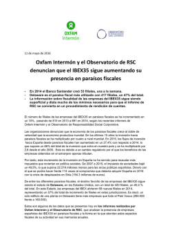 Nota de prensa - Observatorio de Responsabilidad Social Corporativa