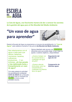 &ldquo;Un vaso de agua para aprender&rdquo;