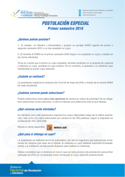 postulaci&oacute;n especial