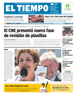 El CNE present&oacute; nueva fase de revisi&oacute;n de planillas