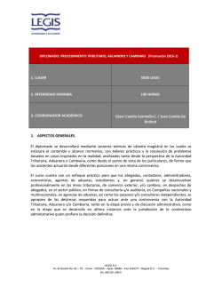 1. ASPECTOS GENERALES. El diplomado se desarrollar&aacute;