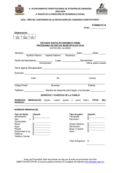 estudio socioecon&oacute;mico - H. Ayuntamiento de Atizap&aacute;n de Zaragoza