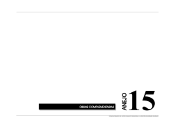 ANEJO N&ordm; 15. OBRAS COMPLEMENTARIAS