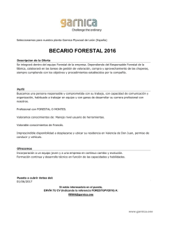 BECARIO FORESTAL 2016