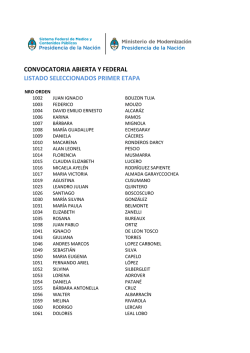 convocatoria abierta y federal listado seleccionados primer etapa