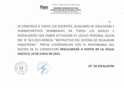 Sistema Legix Escalaf&oacute;n - Actualizar Legajo